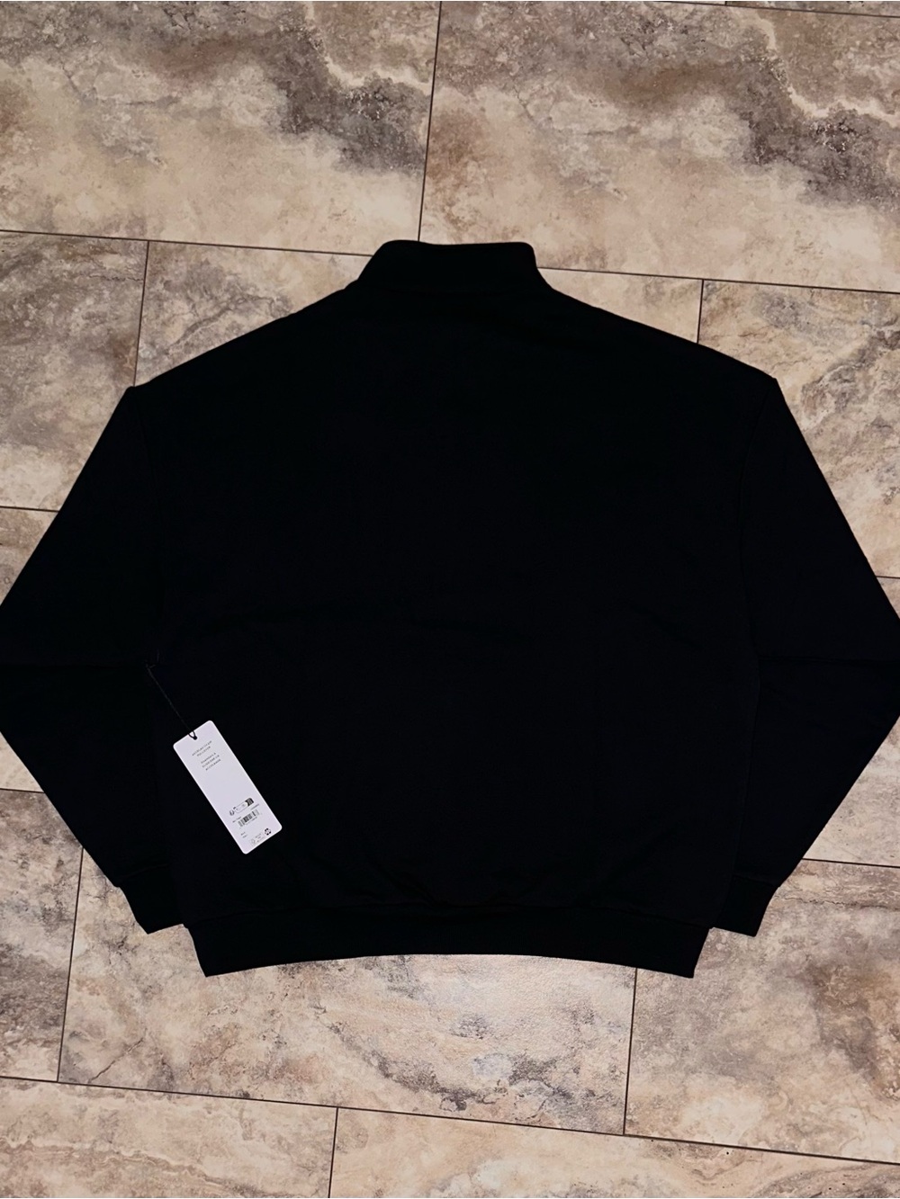 Alo Yoga Accolade 1/4 Zip Pullover Black NWT Quarter Zip Sweatshirt Size Large - Picture 2 of 11